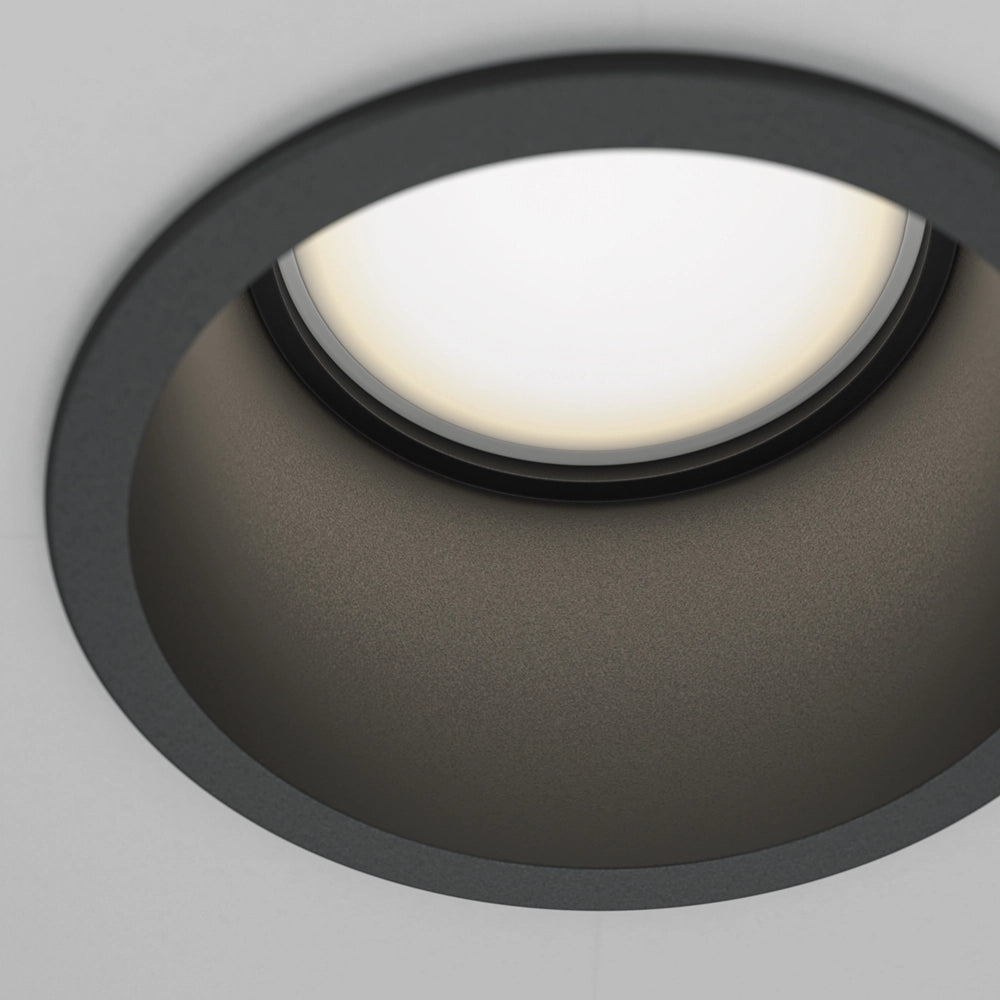 Faretto incasso soffitto tondo nero Maytoni Reif DL049-01B