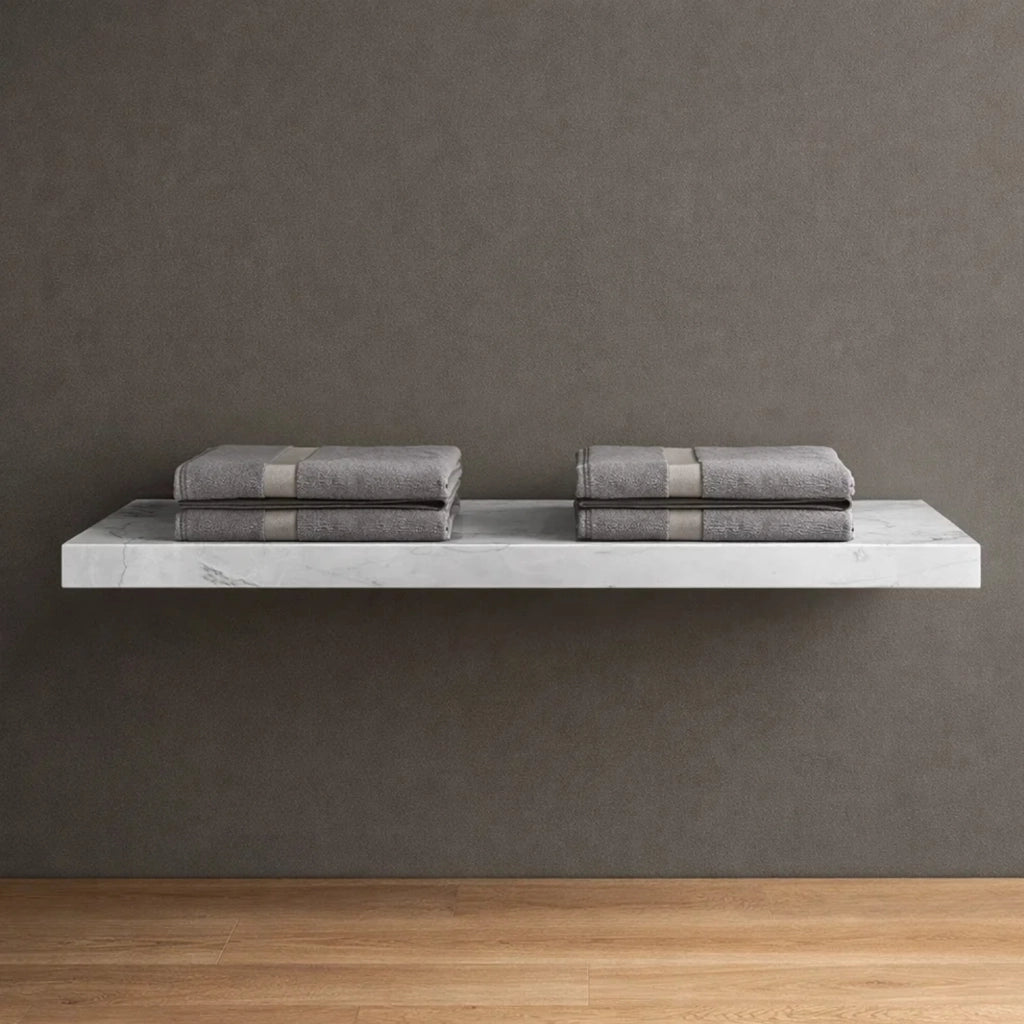 Mensola inferiore lavabo consolle sospeso astrid artificial stone bianco venato elegante moderno *** finitura- bianco...