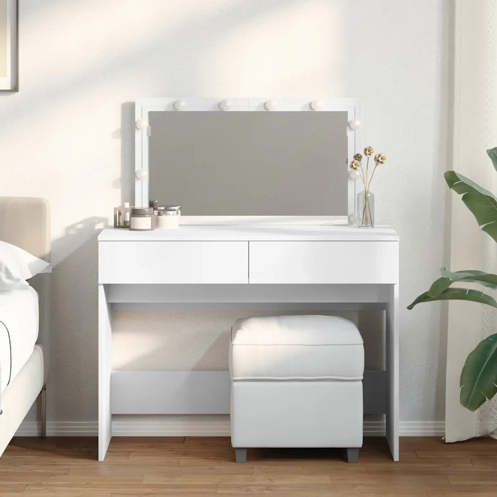 vidaXL Toeletta con LED Bianco 100x40x120 cm