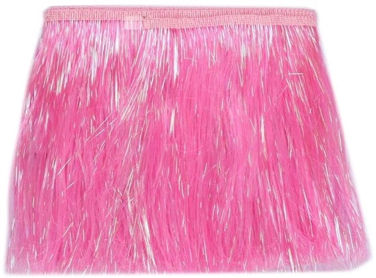 Decorazione con Frangia di Nastro - Effetto di Metallo Lucido - 15 cm di Larghezza - Rosa - Decorazione per Feste - Atmosfera Allegra