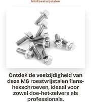 Set di viti in acciaio inossidabile 304 - M6 viti con flangia a forma di chiave - 10 pezzi - Corrosione resistente - per mobili e riparazioni