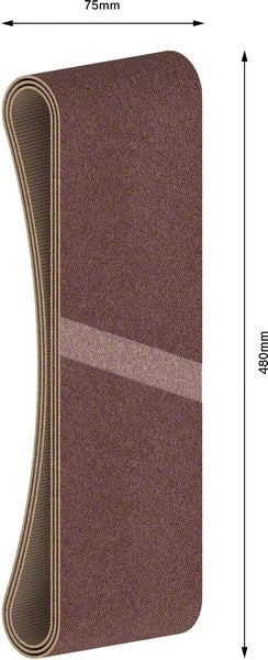 2608606043 - Set di nastri abrasivi da 3 pz. X440 75 x 480 mm, P60, BEST for LEGNO+VERNICE