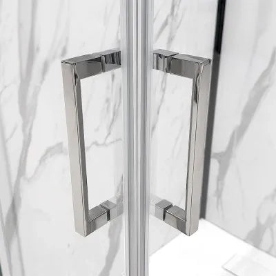 Box doccia 80x120x80 cm con doppio scorrevole trasparente H 200 cm Ted