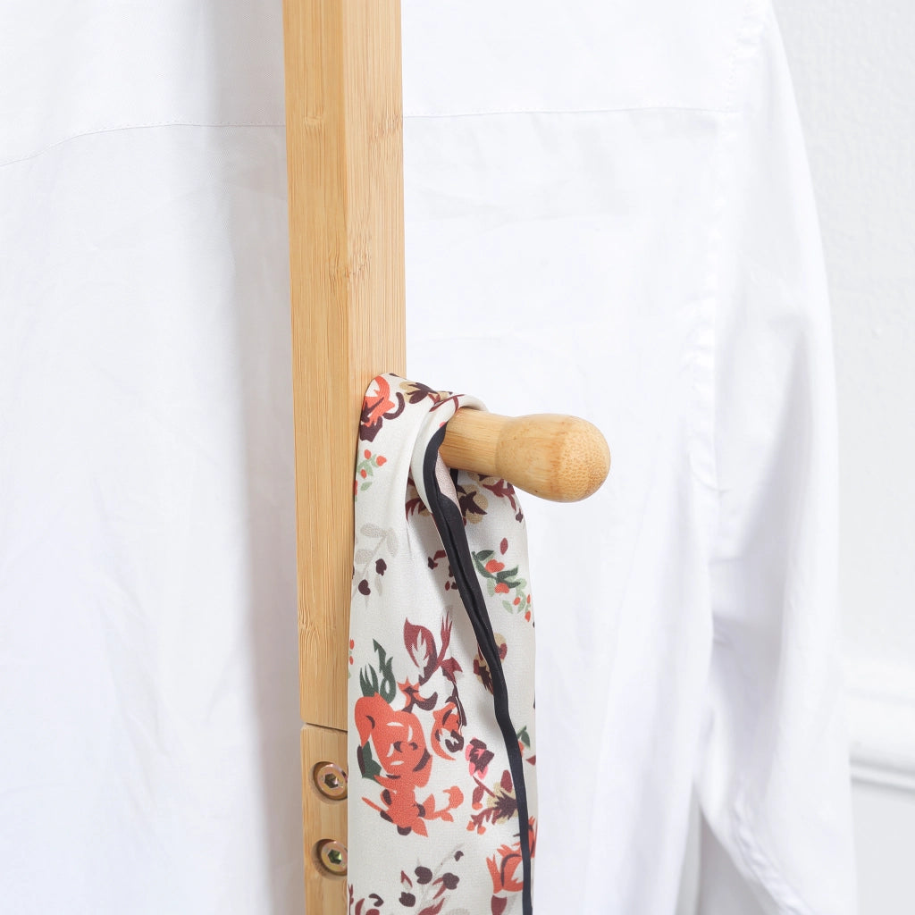 Appendiabiti da Terra in Bamb¨´ ¨C Xylo ¨C Naturale con Ganci e Barre 36x24x168 cm