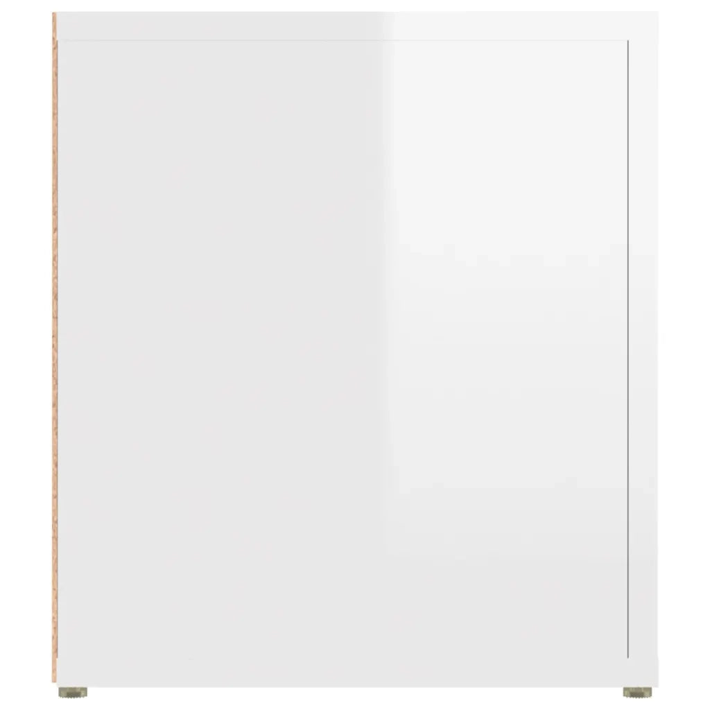 Mobili TV 2 pz Bianco Lucido 80x31,5x36cm in Legno Multistrato