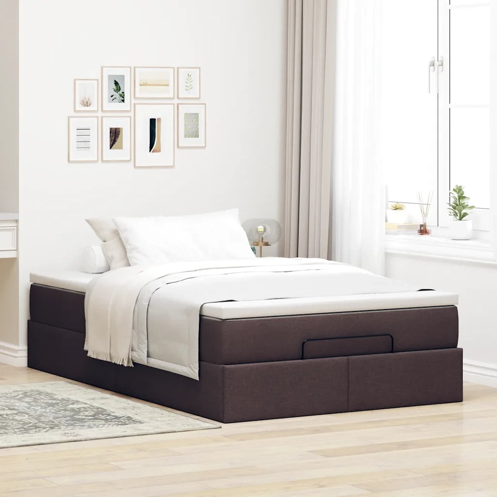 Struttura Letto Pouf con Materasso 80x200 cm in Tessuto 3311095