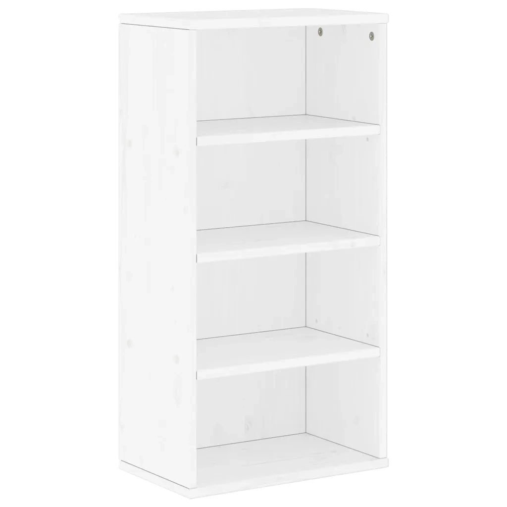 Mobile TV 4 pz con Contenitore ODDA Bianco in Legno di Pino 3365381