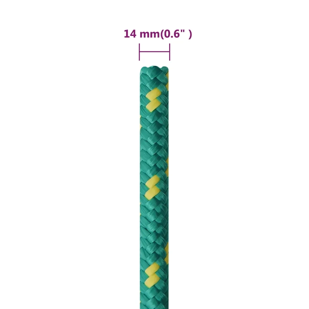 Corda per barca Verde 14 mm 100 m in Polipropilene 152729