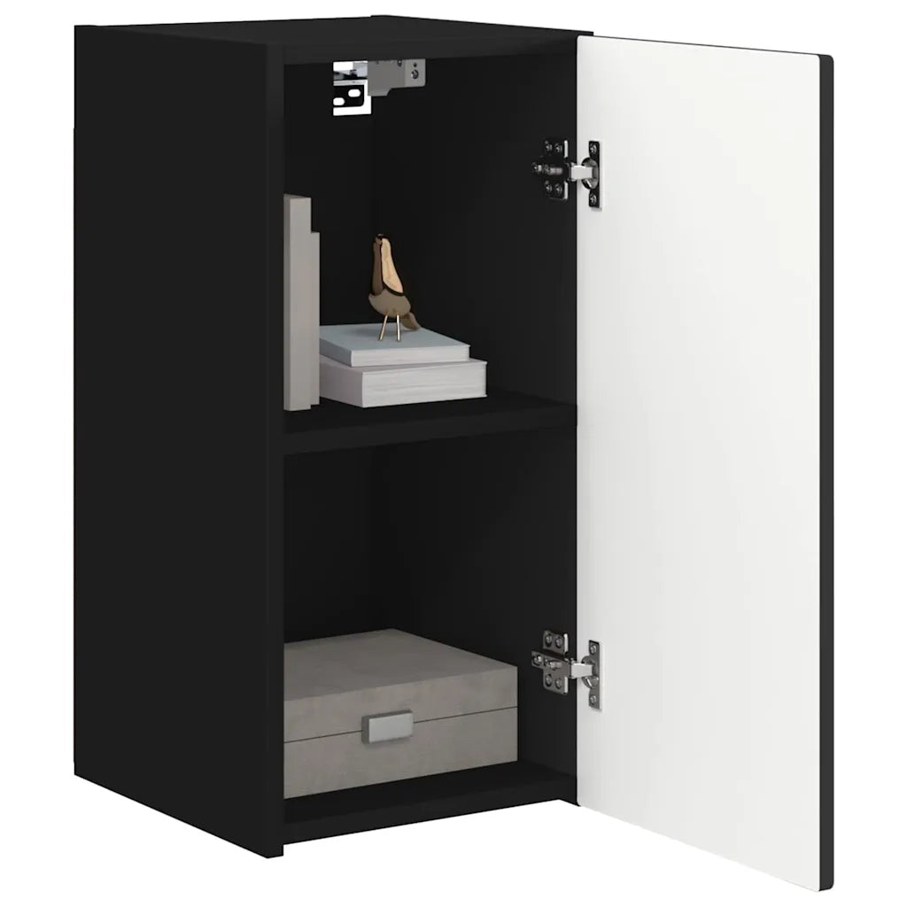 Mobile TV da parete 2 pz-Set di 2 Mobile TV a Muro-Credenza TV Nero 30 x 31 x 60 cm