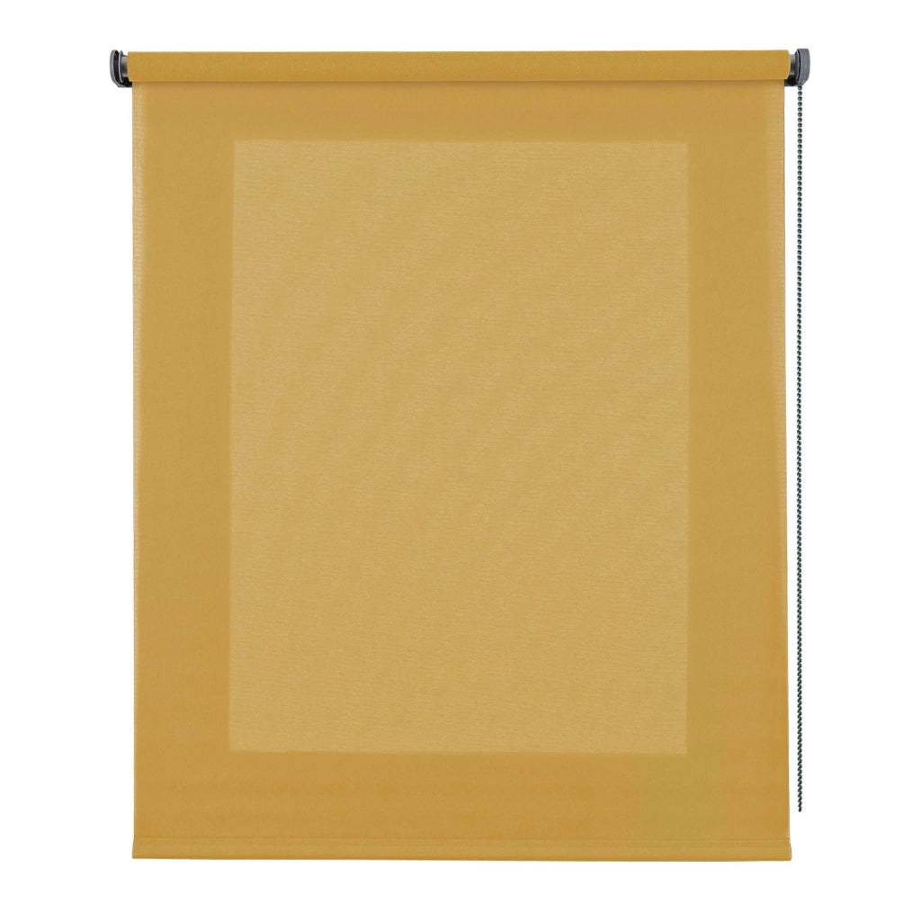 Tenda a Rullo Filtrante, Tenda Avvolgibile Traslucida Liscia Per Finestre e Porte Giallo 60x180 cm