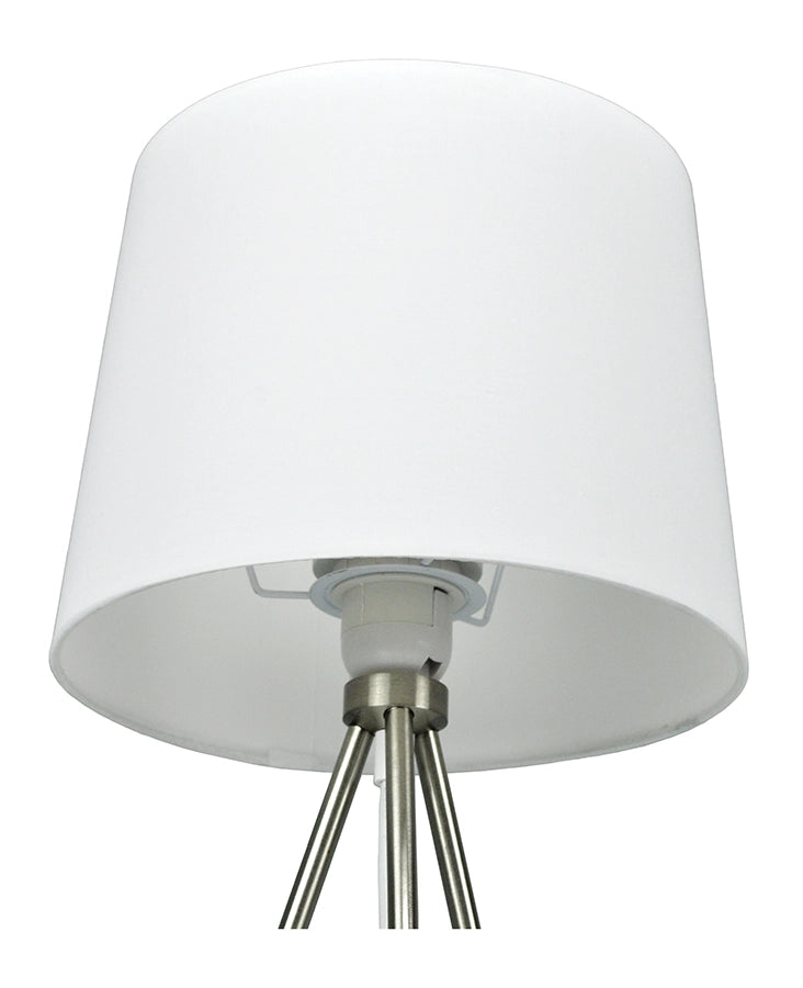 Lampada da tavolo con treppiede in metallo argentato, abat jour - Michelle - TL24MIPM