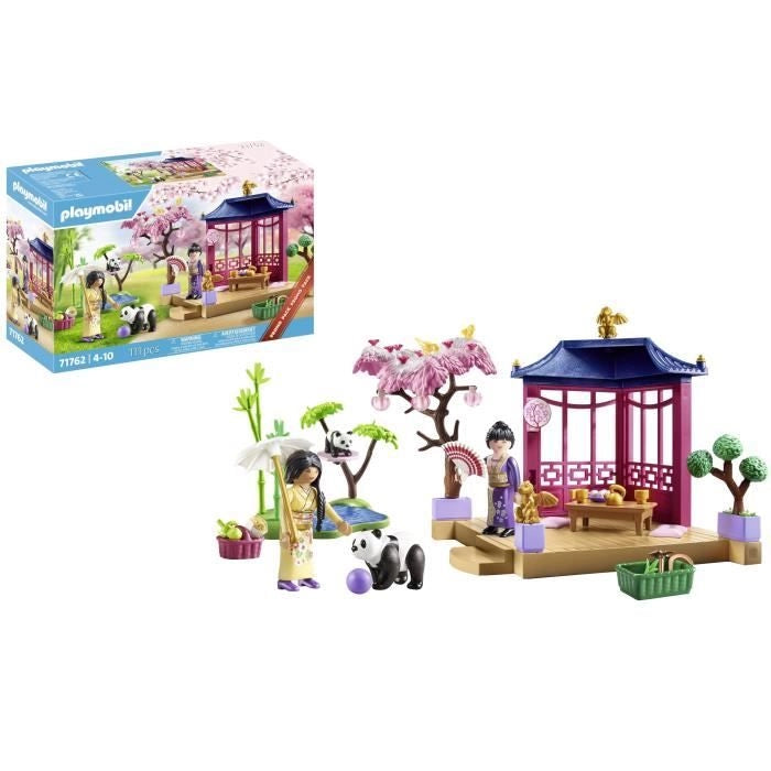 PLAYMOBIL 71762 Giardino asiatico con famiglia di panda