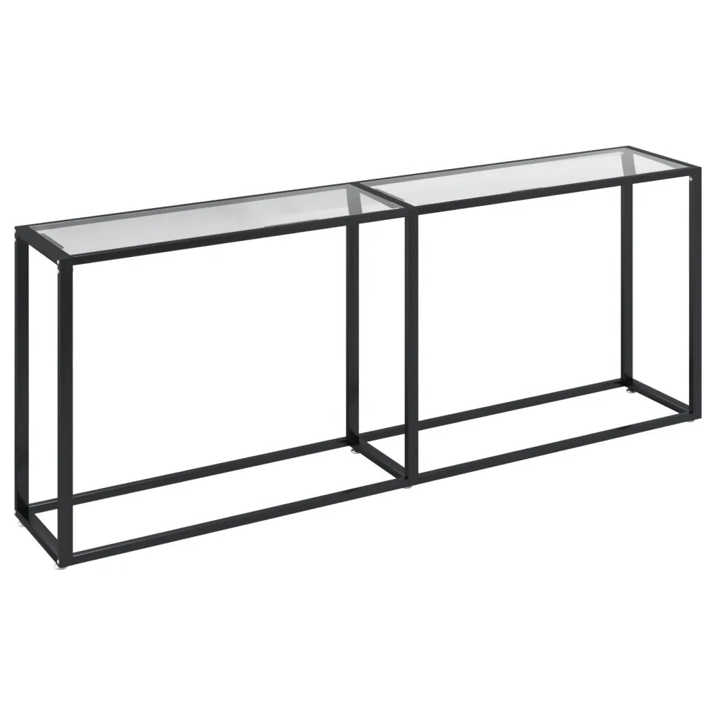 Tavolo Consolle | Tavolo d'Ingresso Trasparente 200x35x75,5 cm in Vetro Temperato