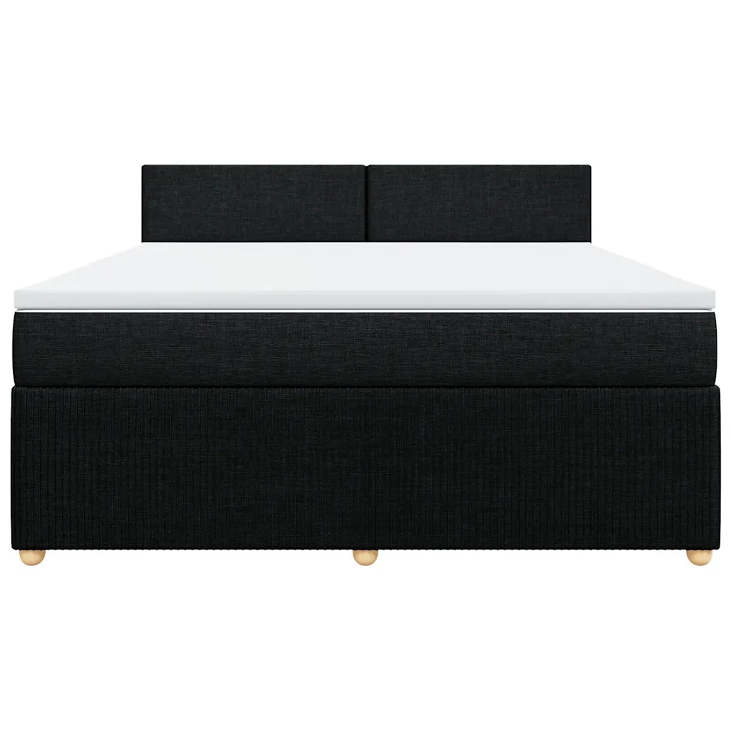 Giroletto a Molle con Materasso Nero 180x200 cm in Tessuto 3287530