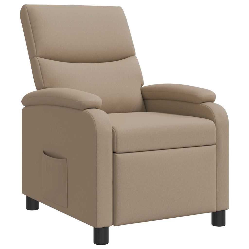 Divano Sedia-Poltrona reclinabile Cappuccino Similpelle 644057