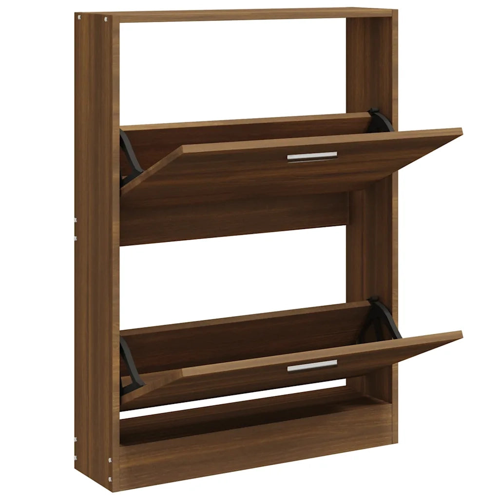 Scarpiera | Mobile per scarpe Rovere Marrone 59x17x81 cm in Legno Multistrato