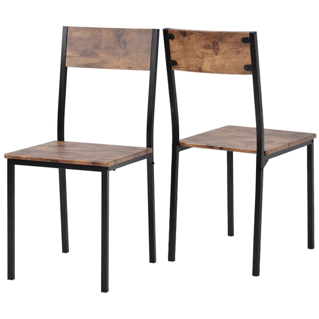 SET PRANZO 70x70x75 cm Marrone in metallo Set da 3 pezzi