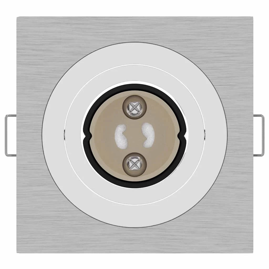 Set di 6 faretti da incasso moderni consegna facile 9 x 9 x 2 cm alluminio argento 02_0058265