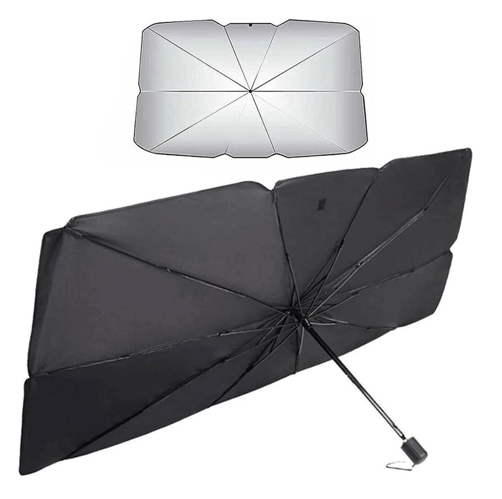 Parasole Auto Parabrezza ad Ombrello Pieghevole con Custodia 63 x 113 cm