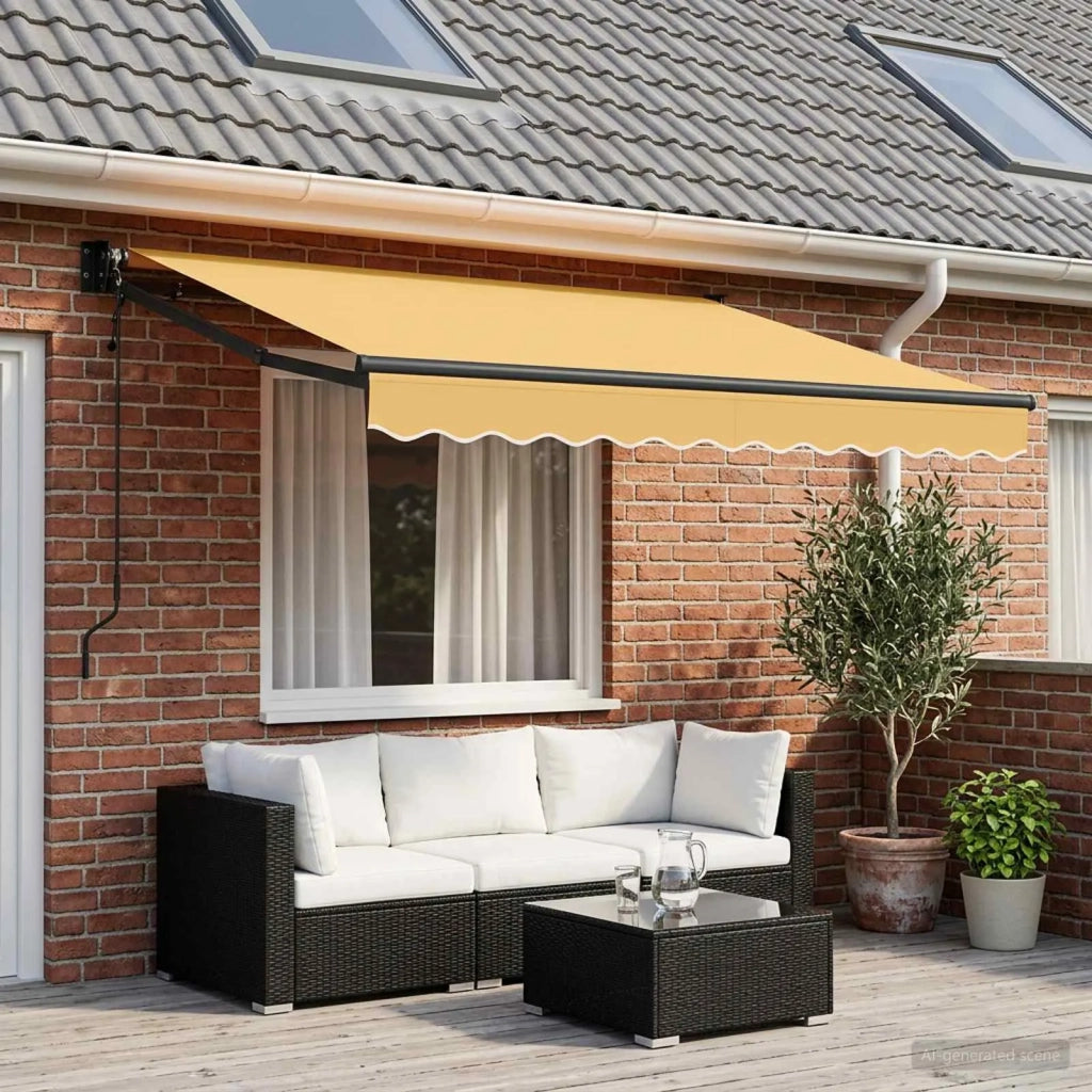 Tenda retrattile Sabbia 3 x 2,5 m Poliestere e Metallo 3425866