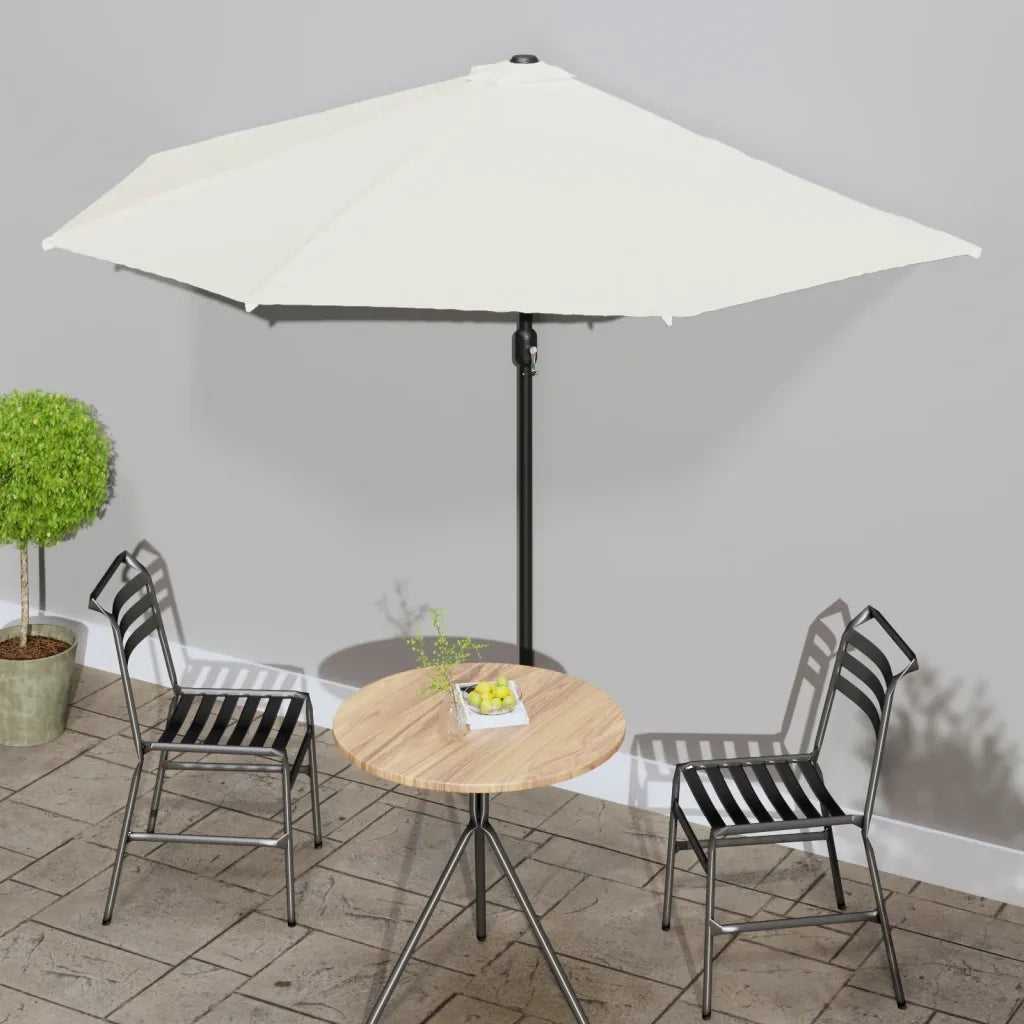 Ombrellone da Balcone Palo in Alluminio Sabbia 300x150cm a MetÃ  cod mxl 62047