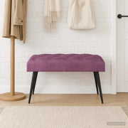 Panchina con bottoni imbottiti Viola 80 x 40 x 46 cm Velluto 42038570