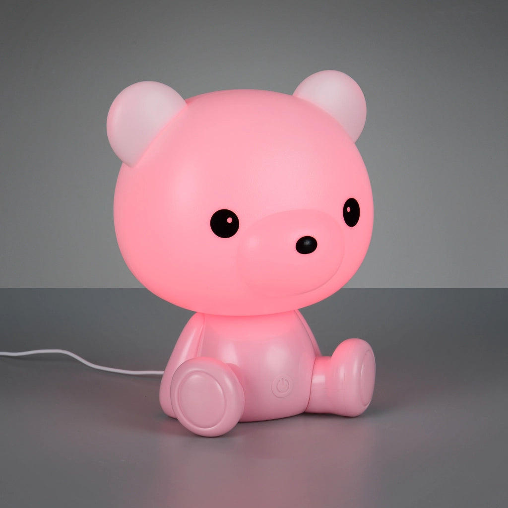 LAMPADA DA TAVOLO LED CUTIE 0,3W H26CM ORSO ROSA