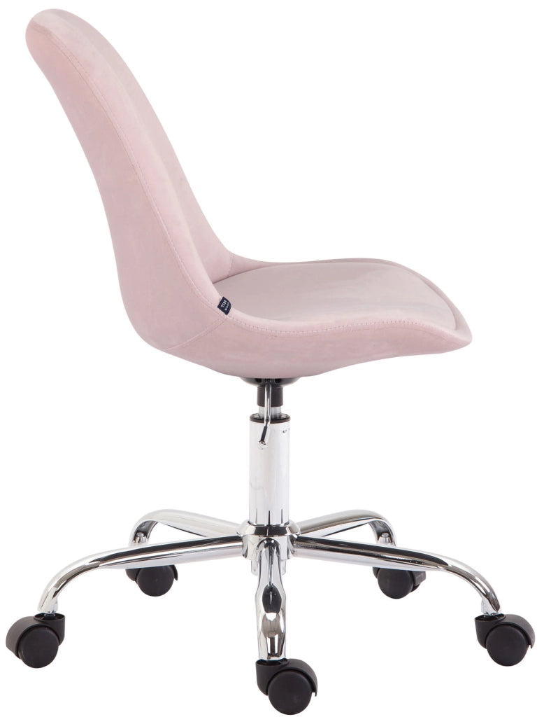 Sedia da ufficio Toulouse in velluto rosa