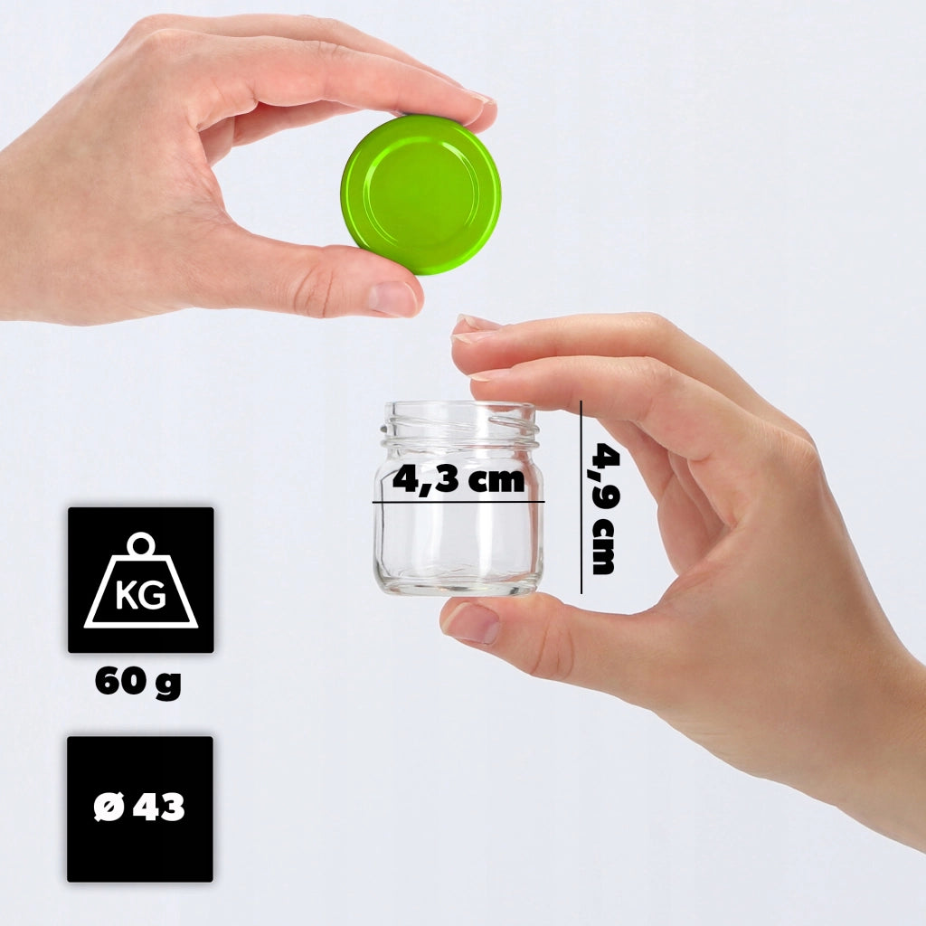 KADAX Confezione da 10 barattoli in vetro da 40 ml per miele e spezie, ideali come regalo, con tappi inclusi.