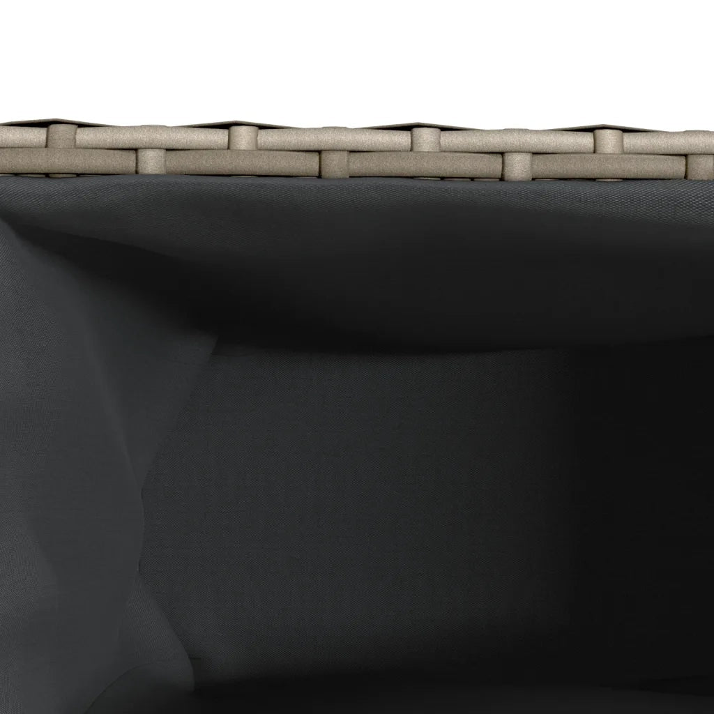 vidaXL Fioriera da Giardino con 3 Vasi Grigia 105x30x32 cm Polyrattan