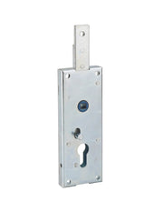 Serratura per porta basculante 1 punto in alto, a cilindro europeo, per garage, 60x160mm, quadro 7mm, zincato - THIRARD