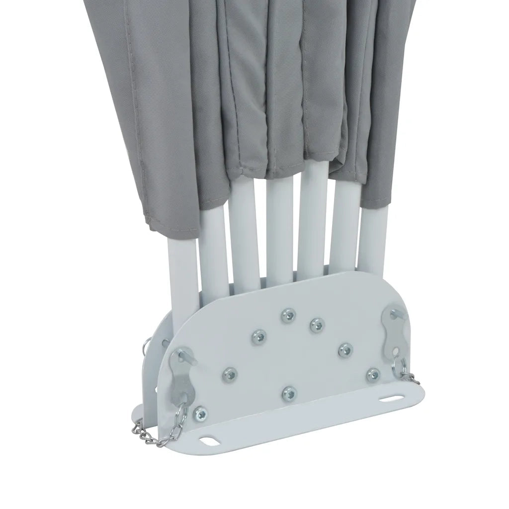 Tenda Laterale per Terrazza Pieghevole Grigio 160 cm