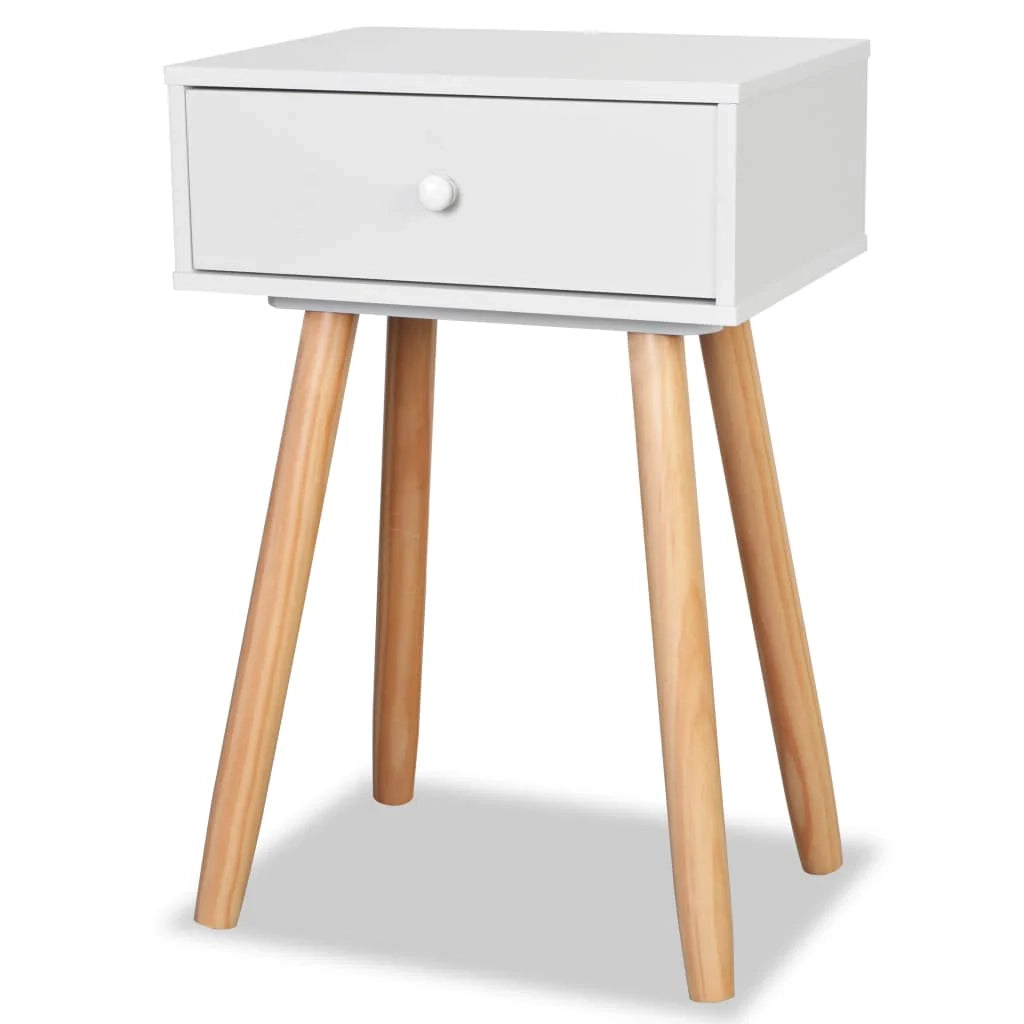 Set di 2 comodini comodini cassettiera mobili per camera da letto MDF 40 x 30 x 61 cm bianco 1402131/2