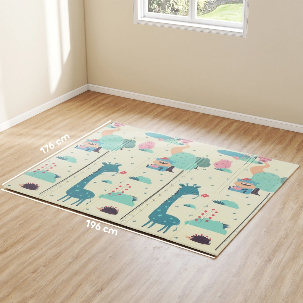 Tappeto Pieghevole Reversibile per Bambini ¨C zephmum ¨C 196x176x1.5 cm Multicolore
