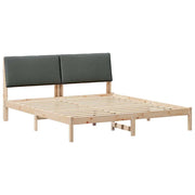 Letto matrimoniale | Letto per adulti | Struttura del Letto marrone e grigio scuro 180 x 200 cm