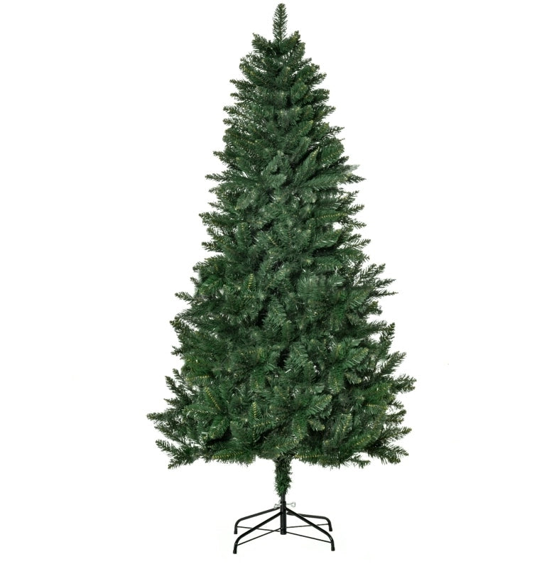 Albero di Natale artificiale ULEVR 180 cm con 724 rami e base in acciaio, verde