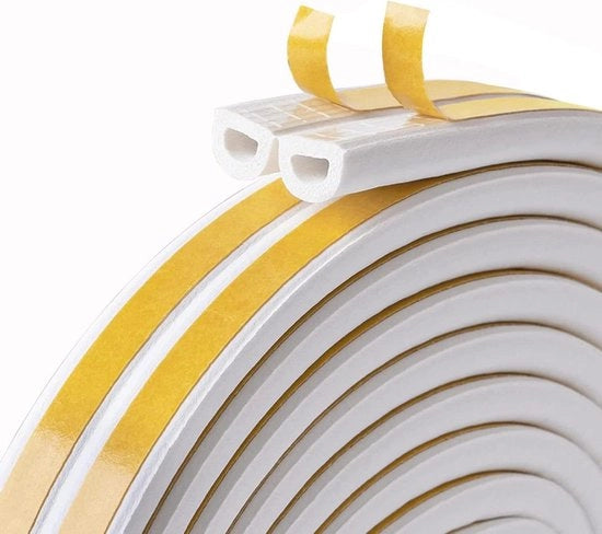 Tappo di espansione a schiuma D con nastro di guaina 3m x 2 - anti-sfregamento - impermeabile al suono - impermeabile all'acqua - impermeabile ai materiali - 6m (bianco)