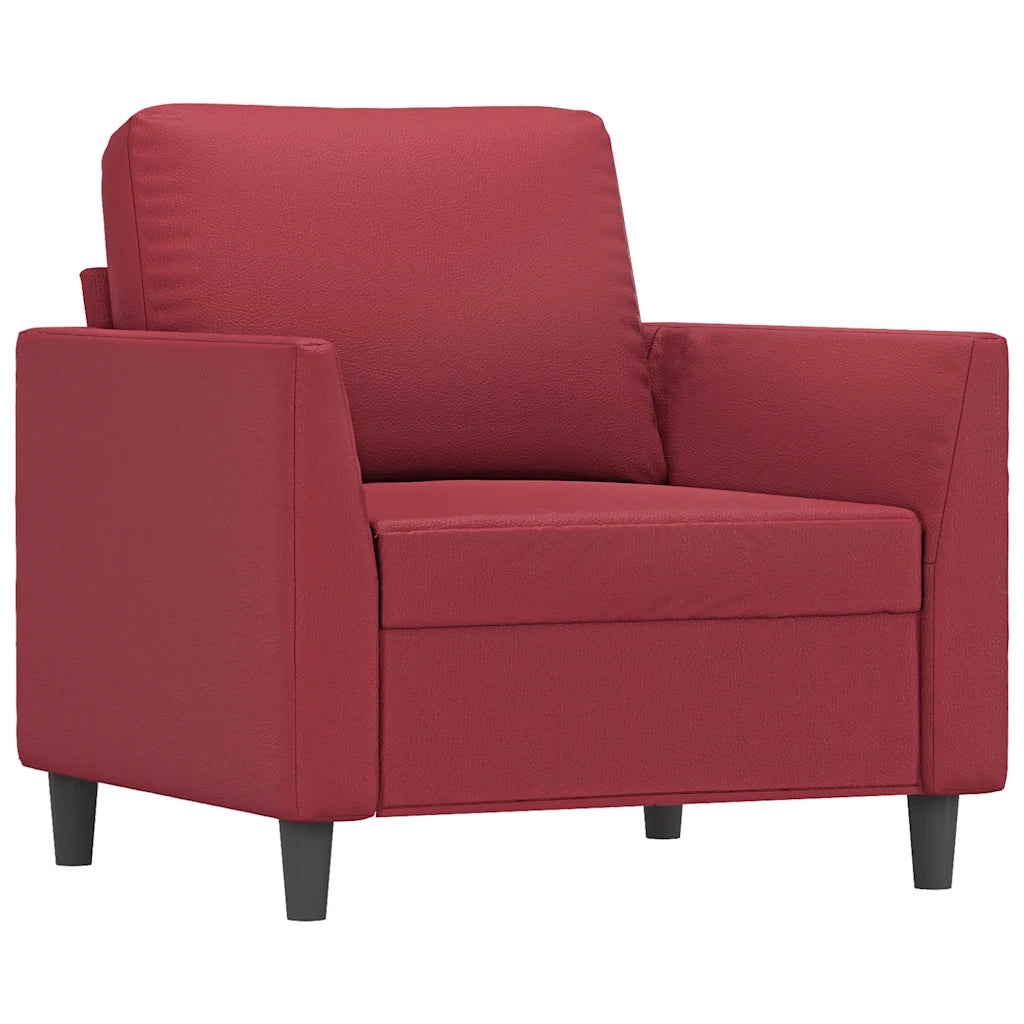 Poltrona | Sedia Relax Rosso Vino 60 cm in Similpelle