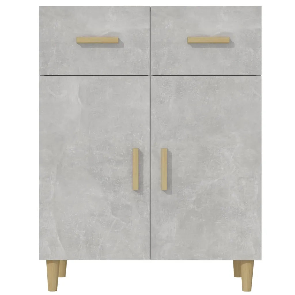 Credenza | Madia | Buffet da pranzo | Armadio da pranzo Grigio Cemento 69,5x34x89 cm in Legno Multistrato