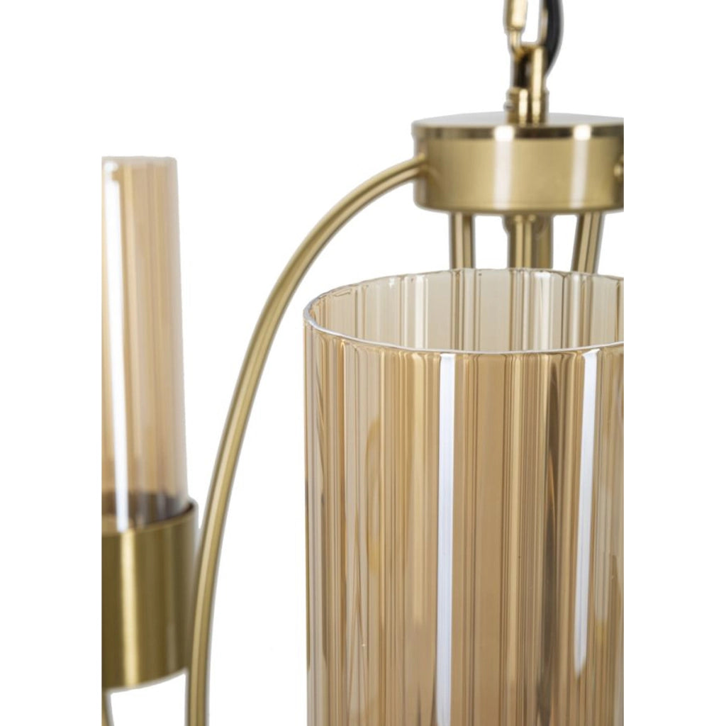 Lampada a Sospensione VKH80, Oro, Metallo, 60x60x103 cm