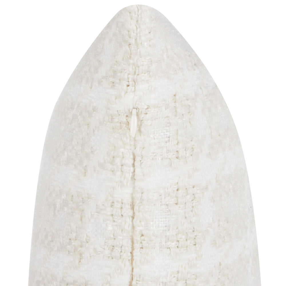Cuscino decorativo cotone con motivo a quadri 45 x 45 cm Beige soggiorno camera da letto