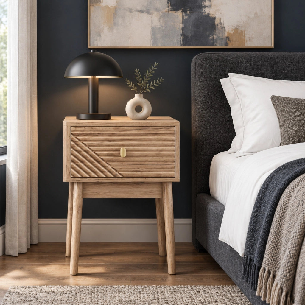 comodini 40x40x55 cm rovere – 2 cassetti, set di 2