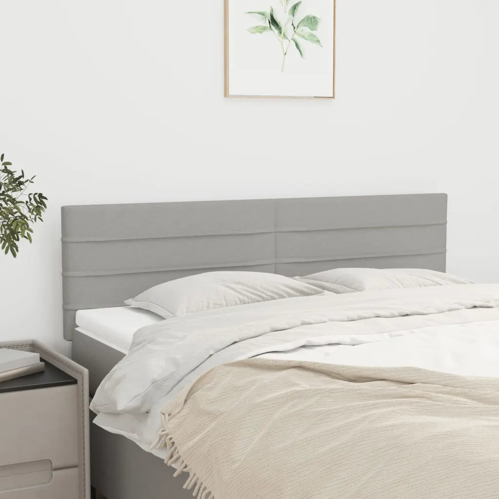 Testiera | Testata Grigio Chiaro 144x5x78/88 cm in Tessuto