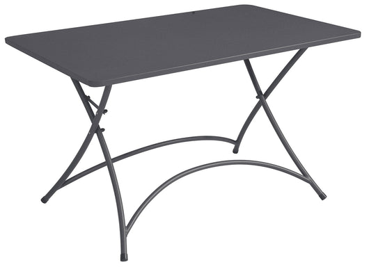 Tavolo Pieghevole da Giardino 120x70x72 cm Orta in Ferro Antracite