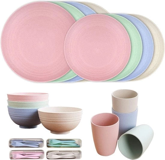 Servizi di lusso - set di servizio per 4 persone - set da tavola - piatti, ciotole, tazze - set - duraturo - alta qualità premium