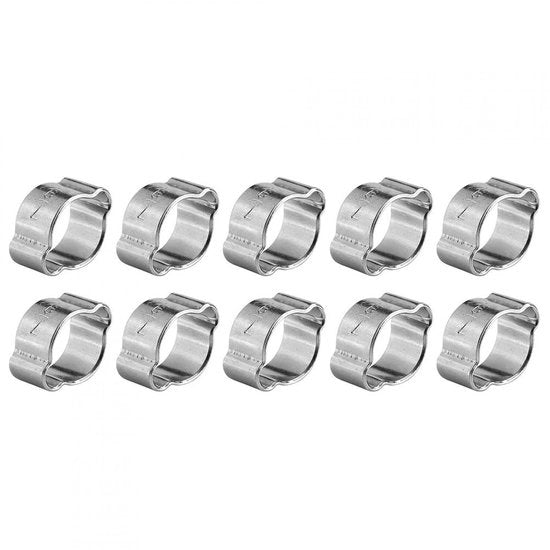 Set di Viti per Tubi 10 pezzi - RVS - Galvanizzato - Adattabile - 8 Dimensioni 5-20mm - Lavorato a Spigolo - Viti per Tubi