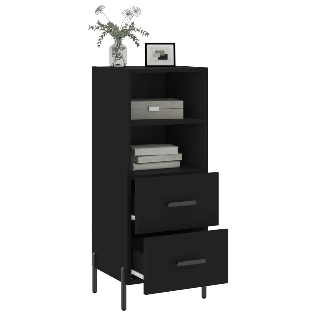 Credenza Nero 34,5x34x90 cm in Legno Multistrato 828677