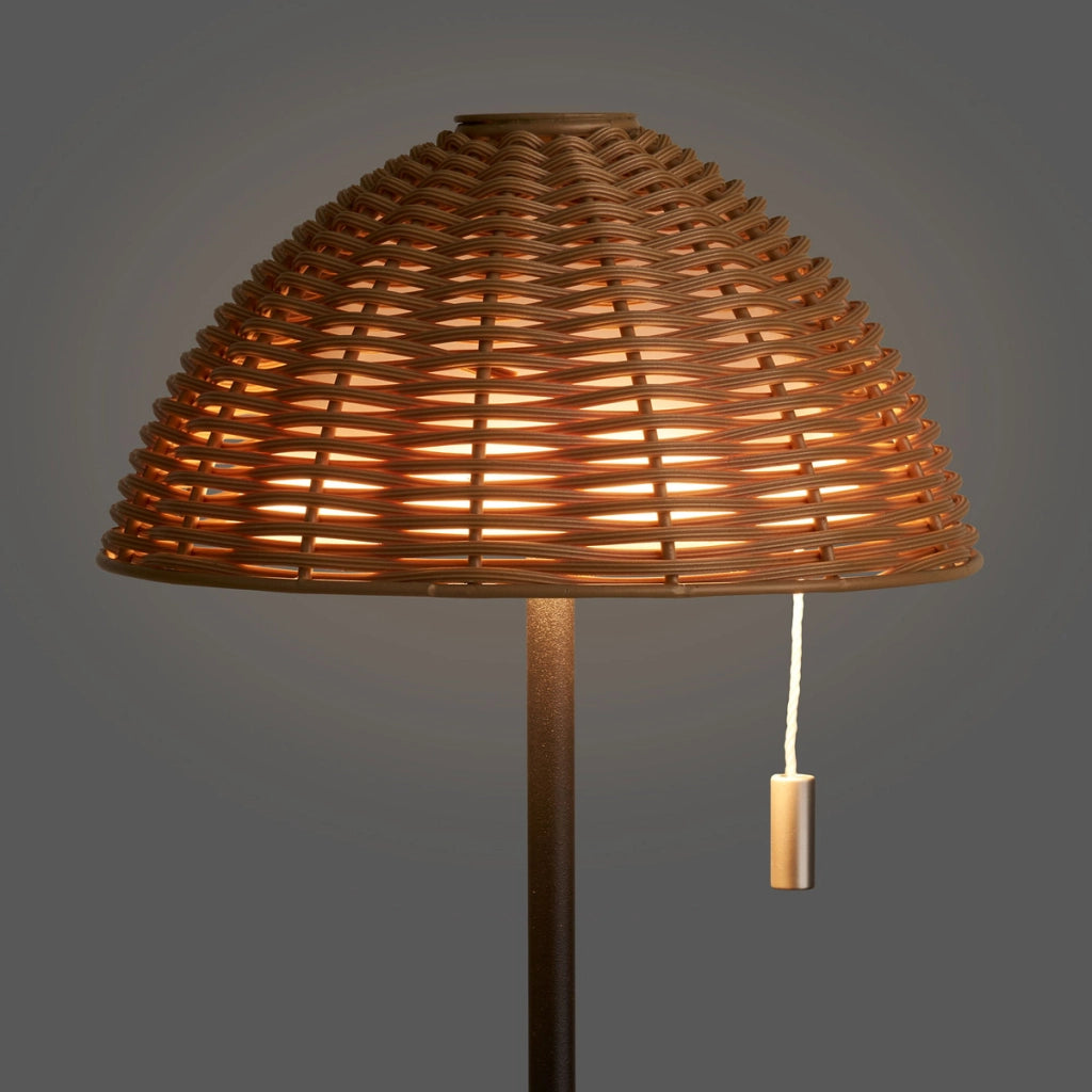 Lampada da Tavolo Wigan, Marrone, Metallo, 15x15x32 cm
