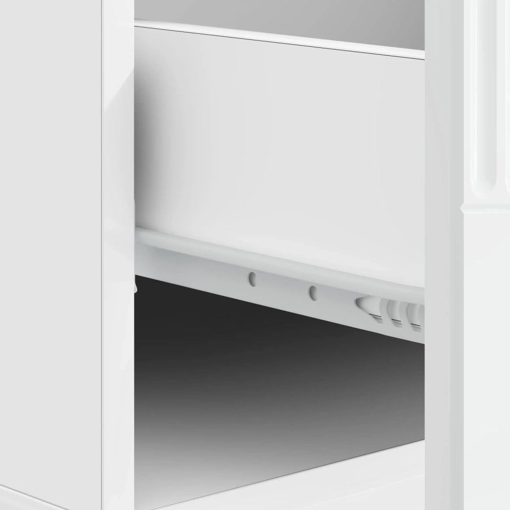 Tavolino da salotto con cassetto Bianco Lucido 49 x 50 x 37 cm 895429