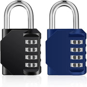 Combinazione di cassetti sportivi, serrature con combinazione a cifre, resistenti all'usura per l'esterno, serrature a 4 cifre con codice a cifre per armadi, cassetti degli attrezzi, porte, cancelli da giardino, ecc. (Nero e Blu)
